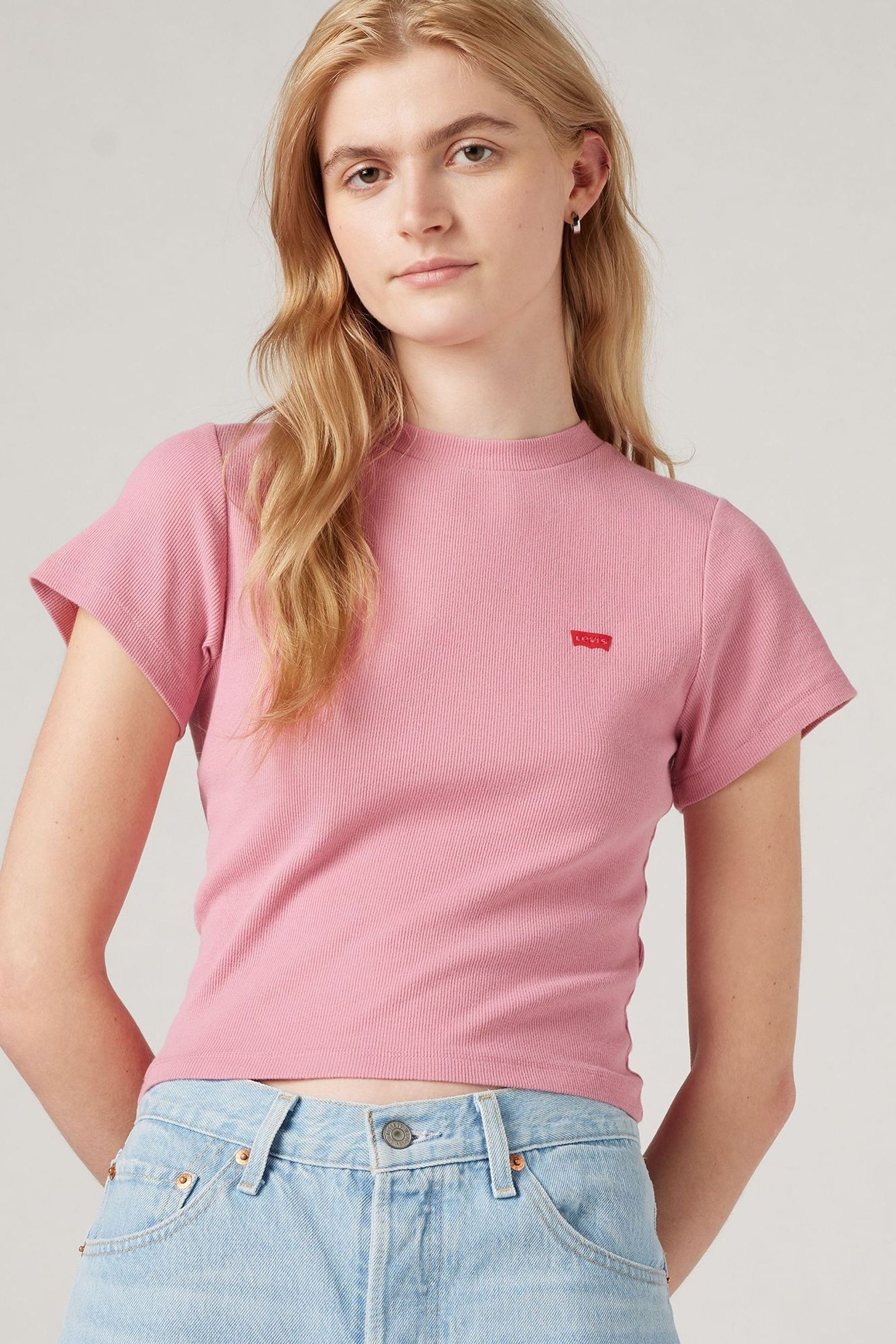 Pink levi tshirt top