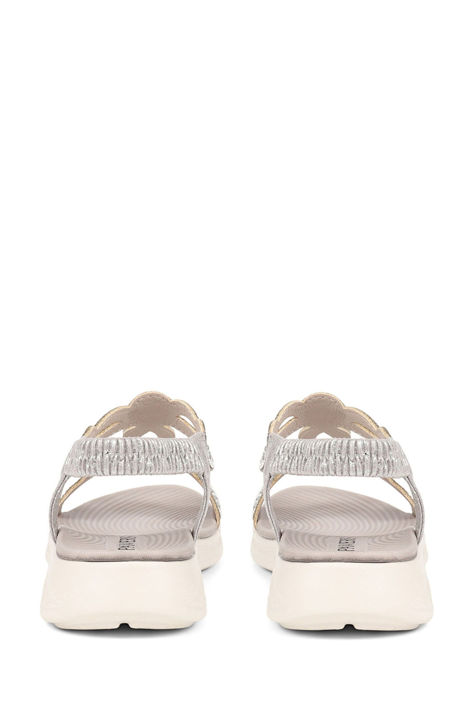 Pavers Grey Embellished Flatform Sandals - Image 3 of 5
