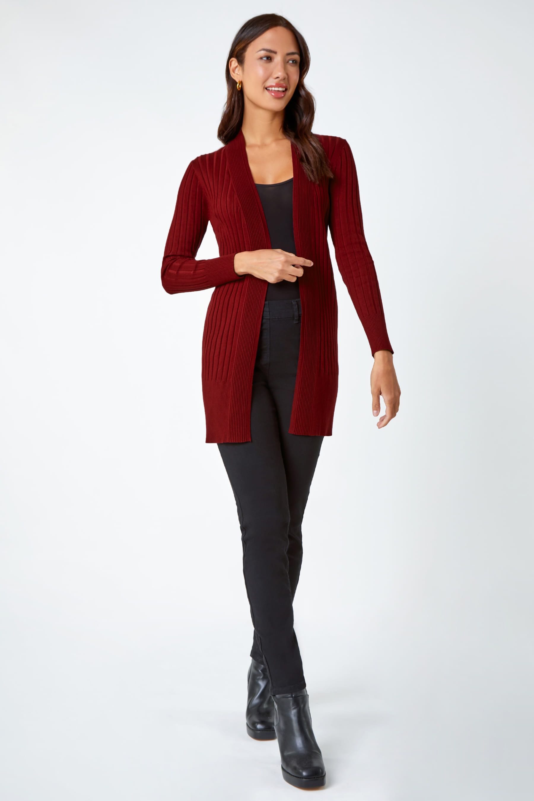 Red longline cardigan uk hotsell
