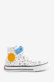 Converse White/Blue Chuck Taylor All-Star Bubble Strap 1V Trainers - Image 1 of 18