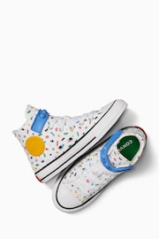 Converse White/Blue Chuck Taylor All-Star Bubble Strap 1V Trainers - Image 13 of 18