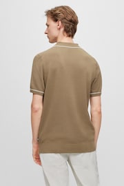 BOSS Green Zip Neck Knitted Polo Shirt - Image 2 of 5