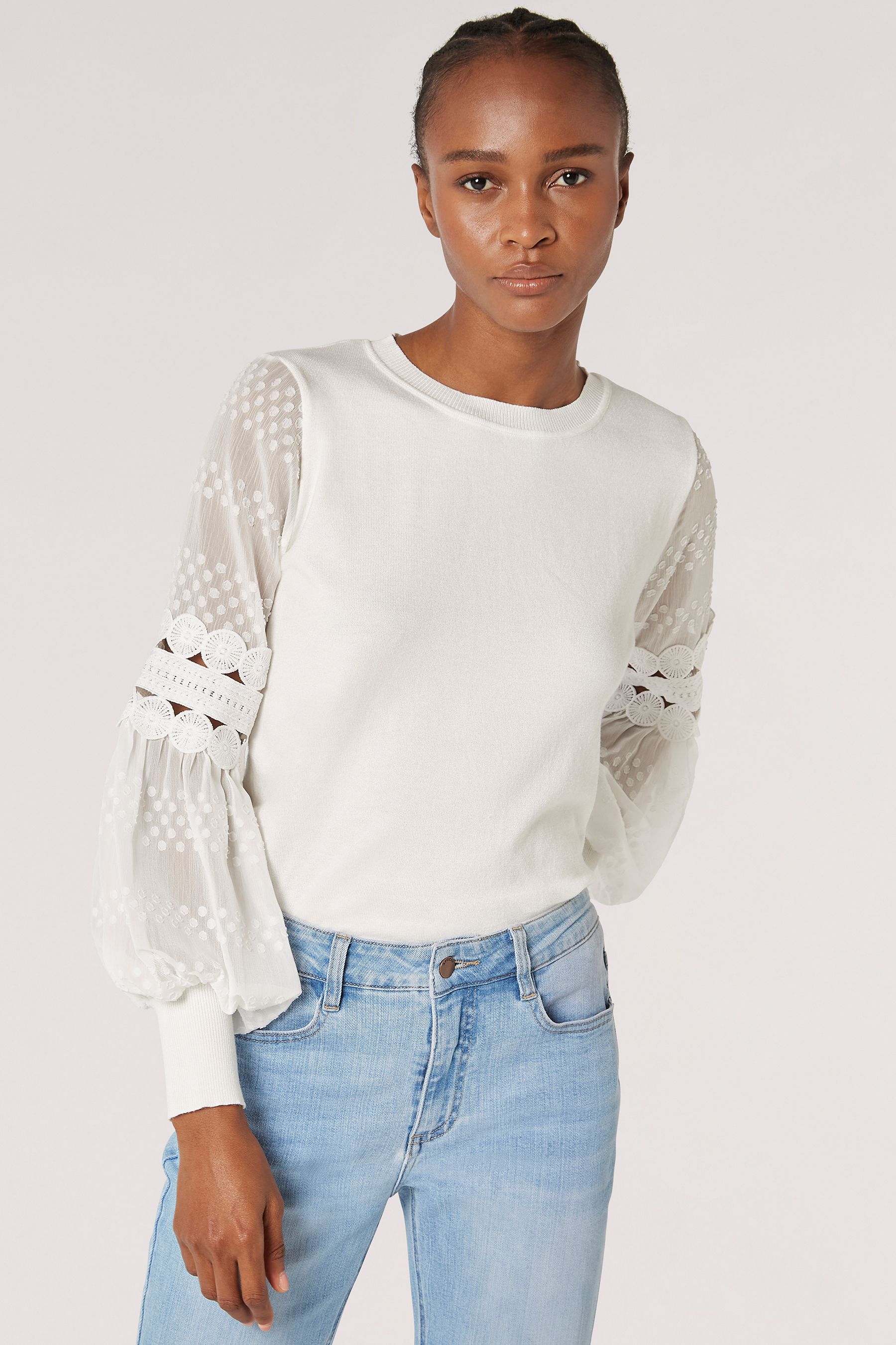 Chiffon sleeve jumper cheap