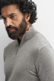 Oliver Sweeney Grey Curragh Mole Wool Zip Jumper - Image 3 of 6