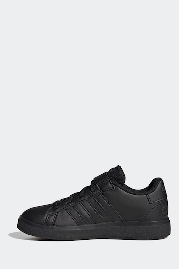 adidas Black Sportswear Grand Court Elastic Lace And Top Strap Trainers