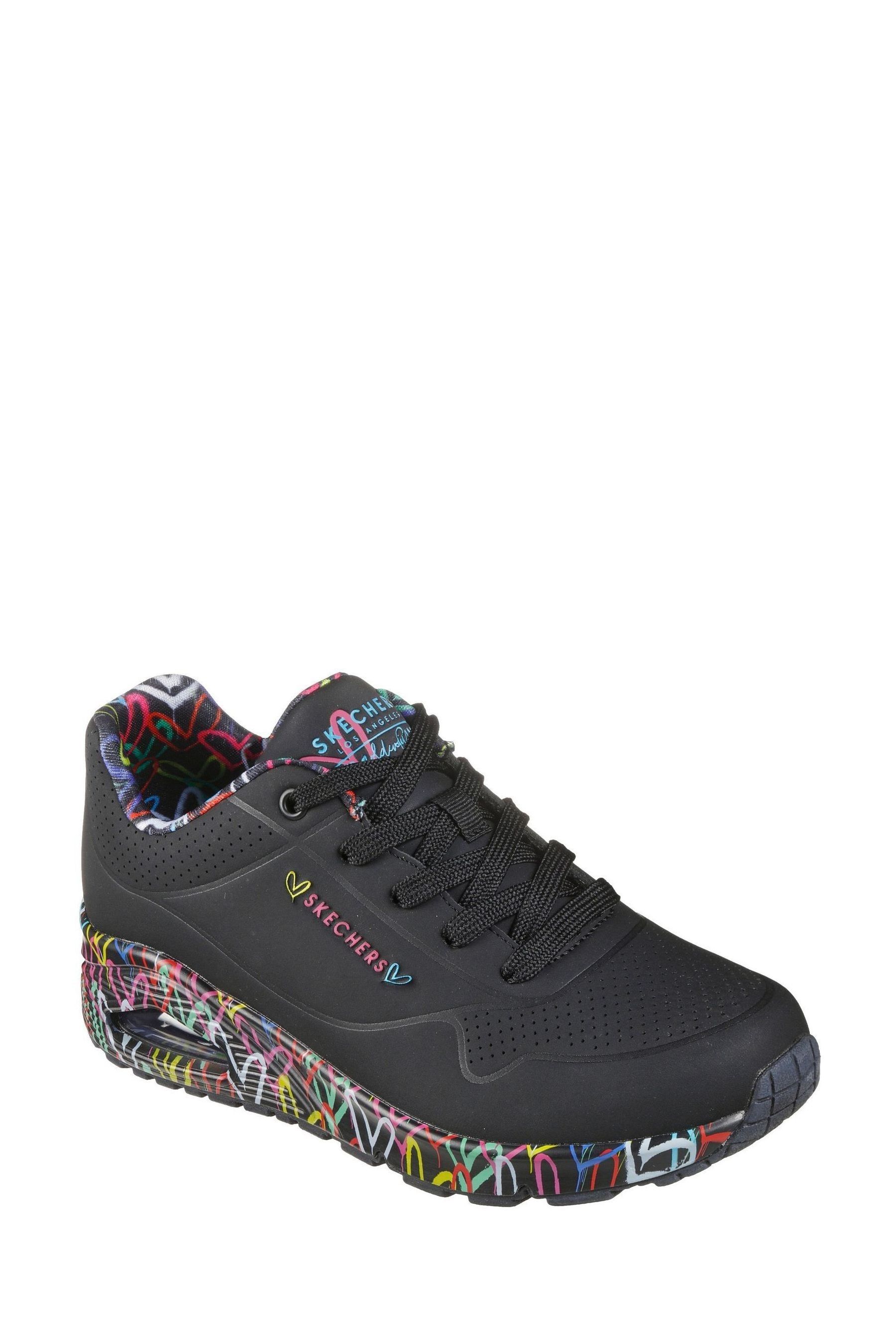 Buy Skechers Black Womens Uno Loving Love Trainers from Next Armenia