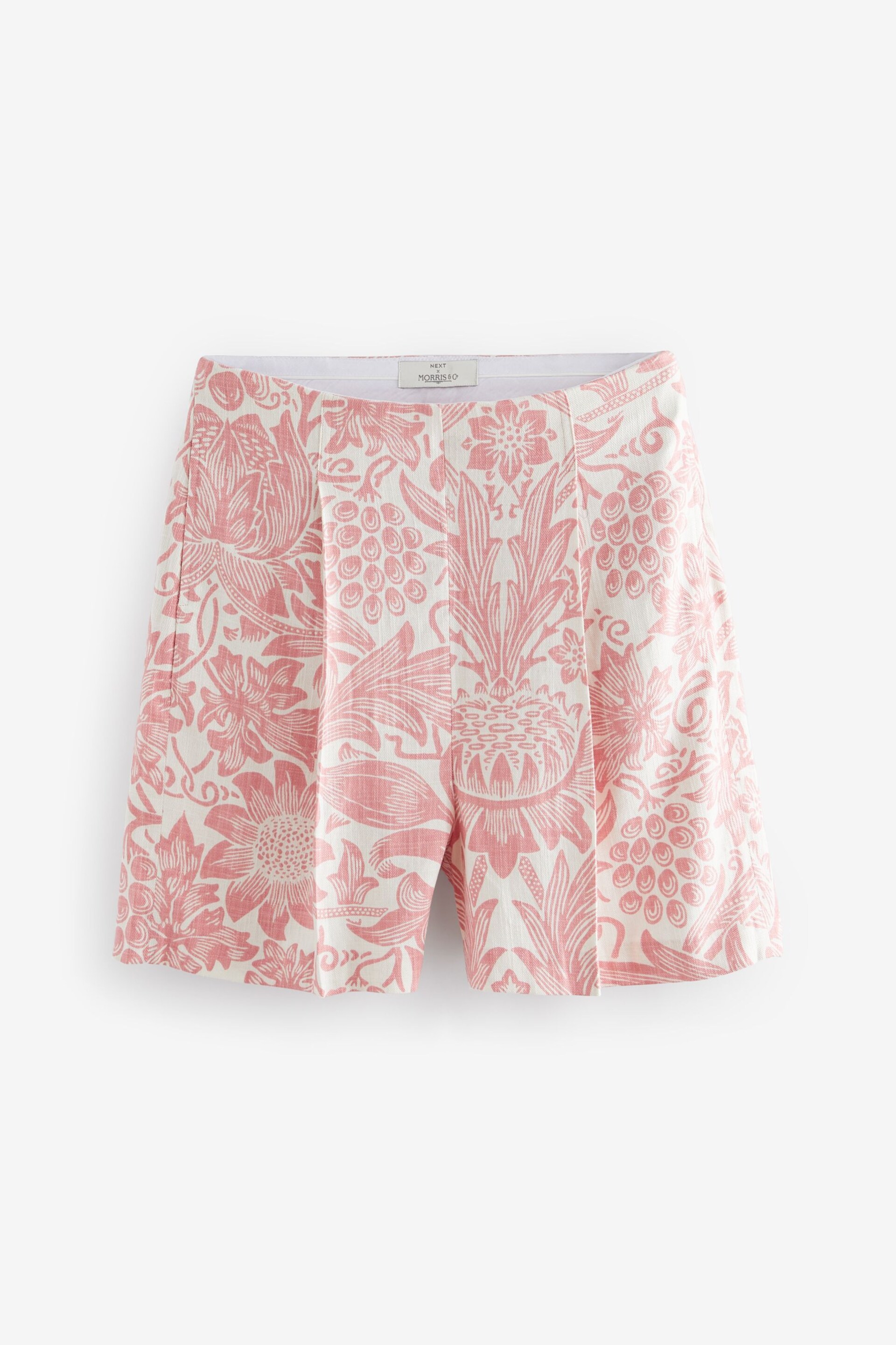 Pink William Morris Linen Blend Shorts - Image 5 of 6