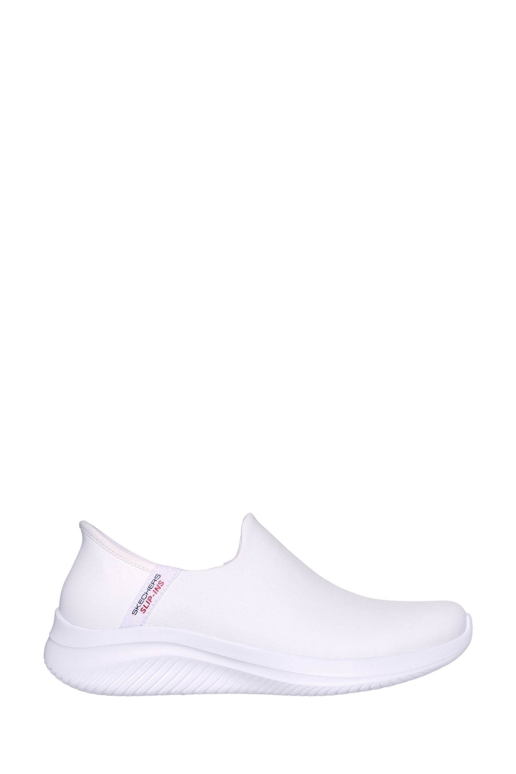 Skechers White Womens Ultra Flex 3.0 All Smooth Slip In Trainers