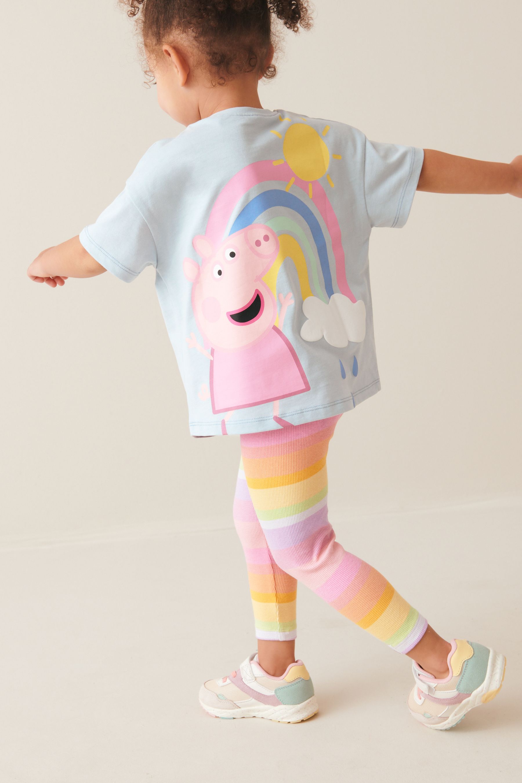 Buy Blue Peppa Pig 100 Cotton T Shirt And Leggings Set 3mths 7yrs from Next Luxembourg