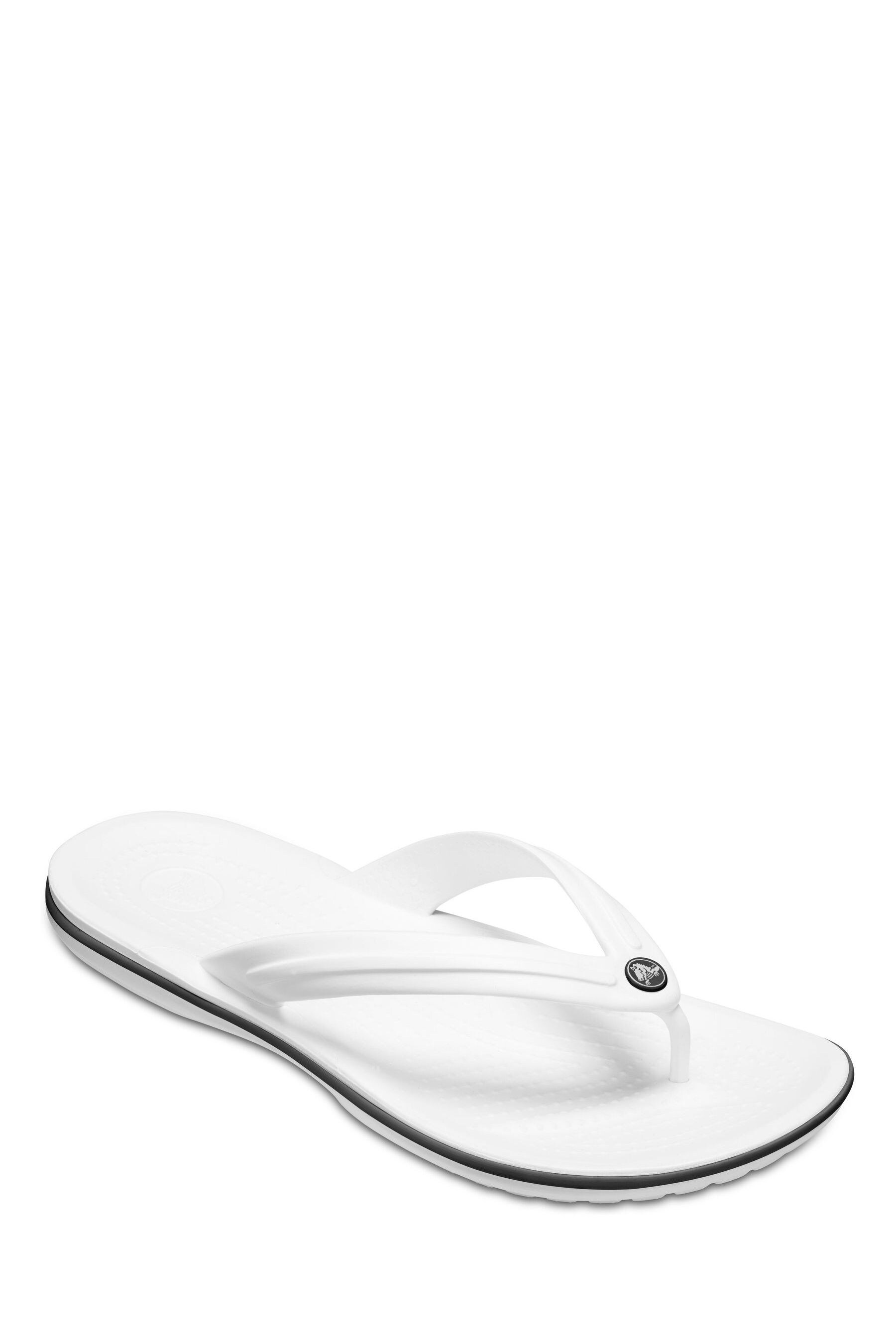 Buy Crocs White Crocband Flip Sandals from the Next UK online shop
