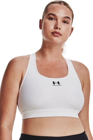 Under Armour White Authentic Mid Support Padless Bra