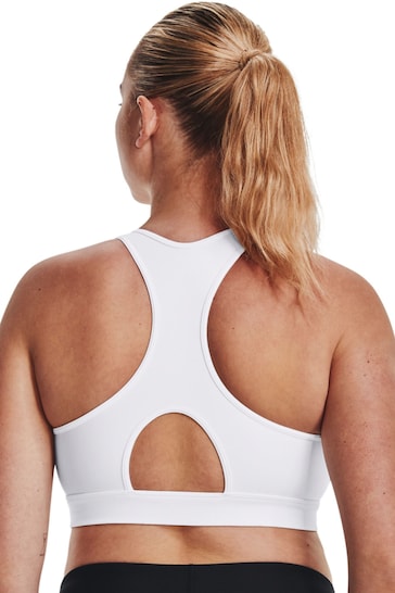 Under Armour White Authentic Mid Support Padless Bra