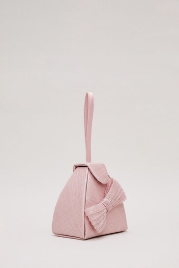 Phase Eight Pink Bow Front Top Handle Bag