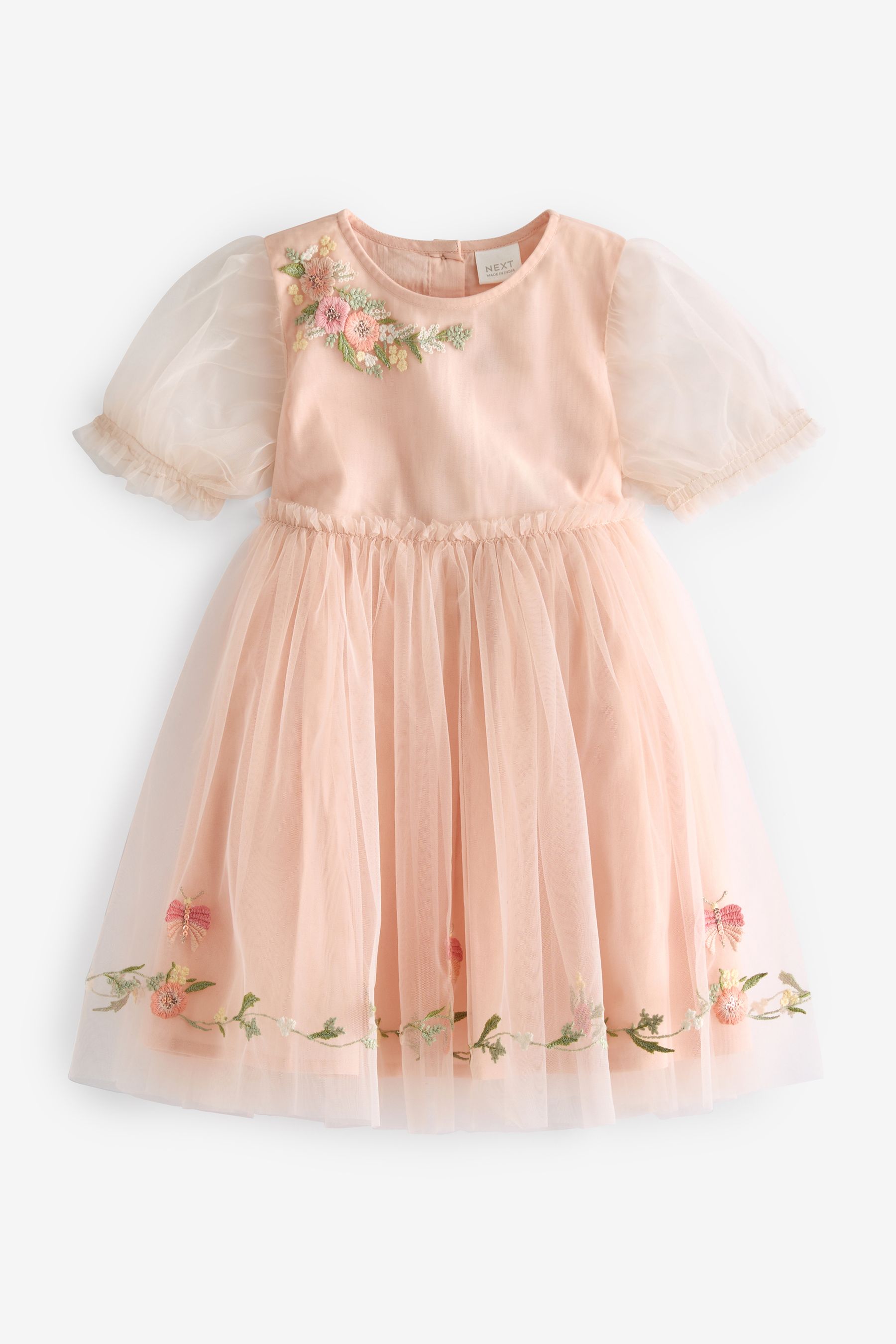 Buy Pink Embroidered Mesh Party Dress 3mths 10yrs from Next USA