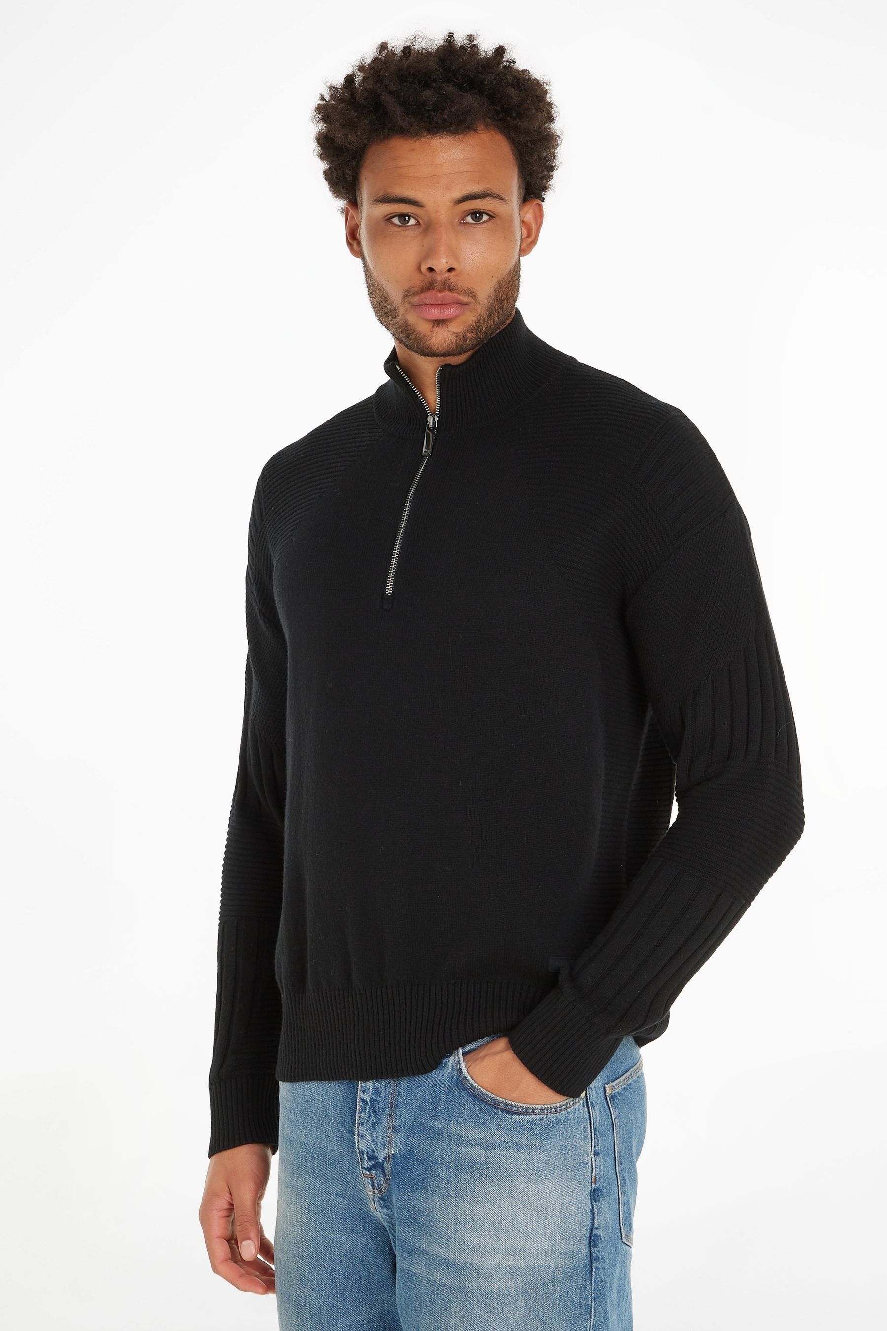 Calvin klein zipper sweater top