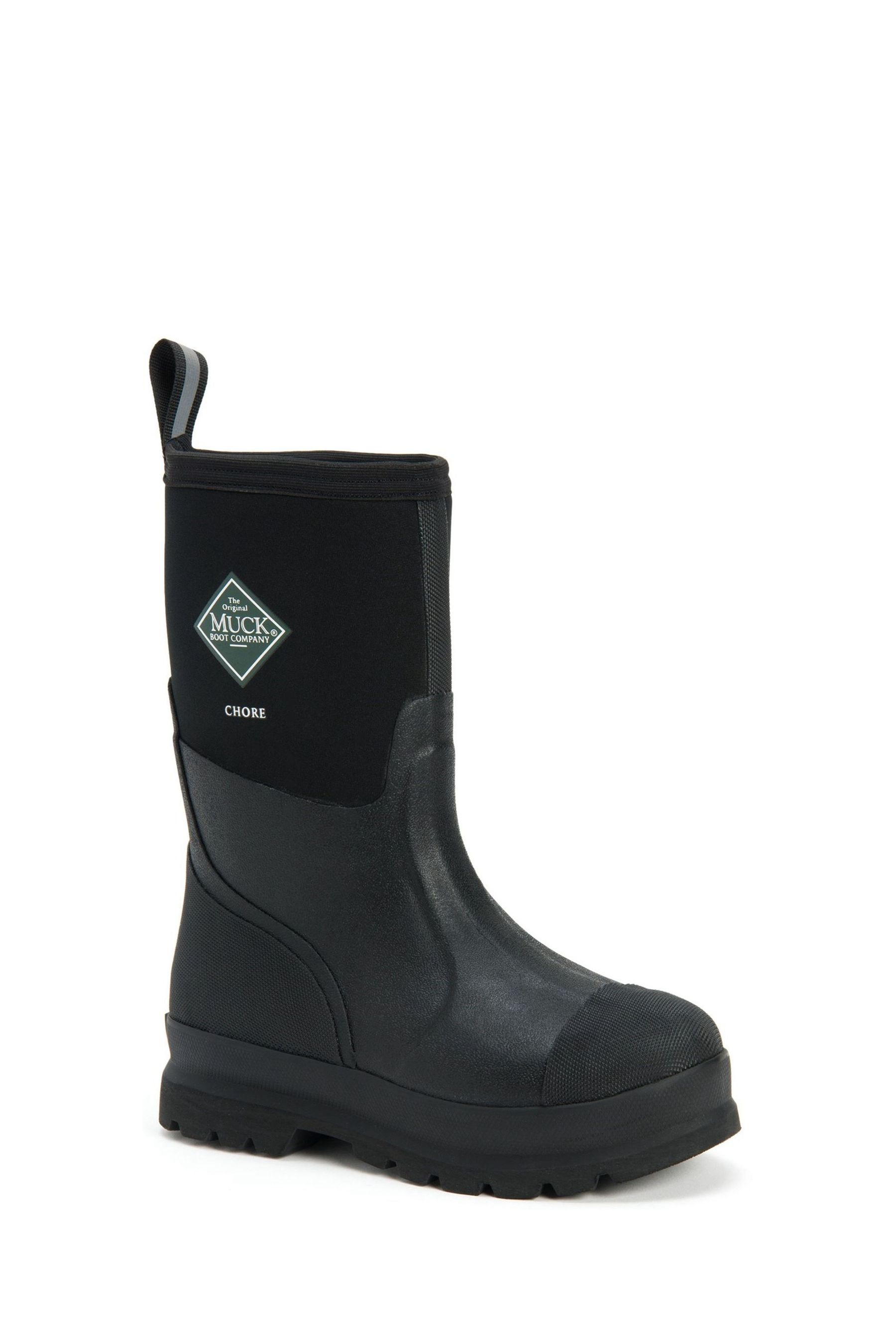 Buy Muck Boots Black Chore Classic Mid Patterned Wellies from the Next UK online shop