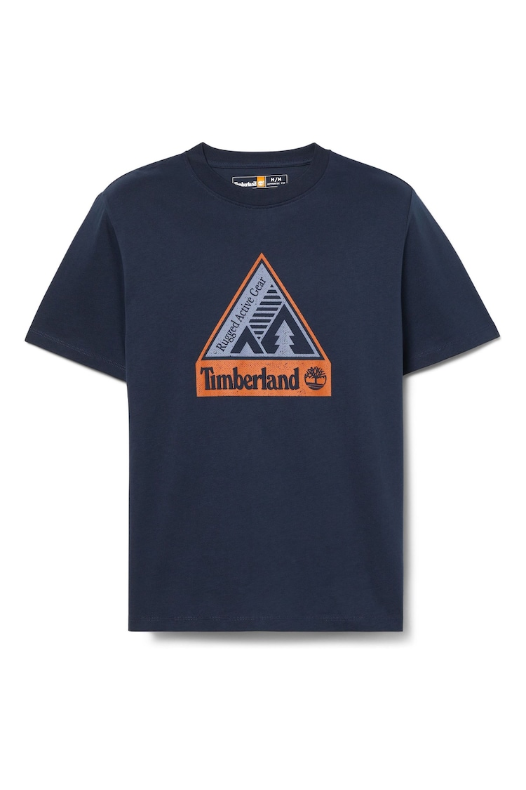 Timberland Blue Outdoor Front Graphic T-Shirt - Image 5 of 5