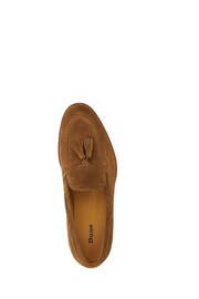Dune London Brown Chrome Sandders Leather Sole Tassel Loafers - Image 6 of 6