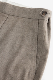 Neutral Herringbone Slim Button Side Adjuster Trousers - Image 8 of 9