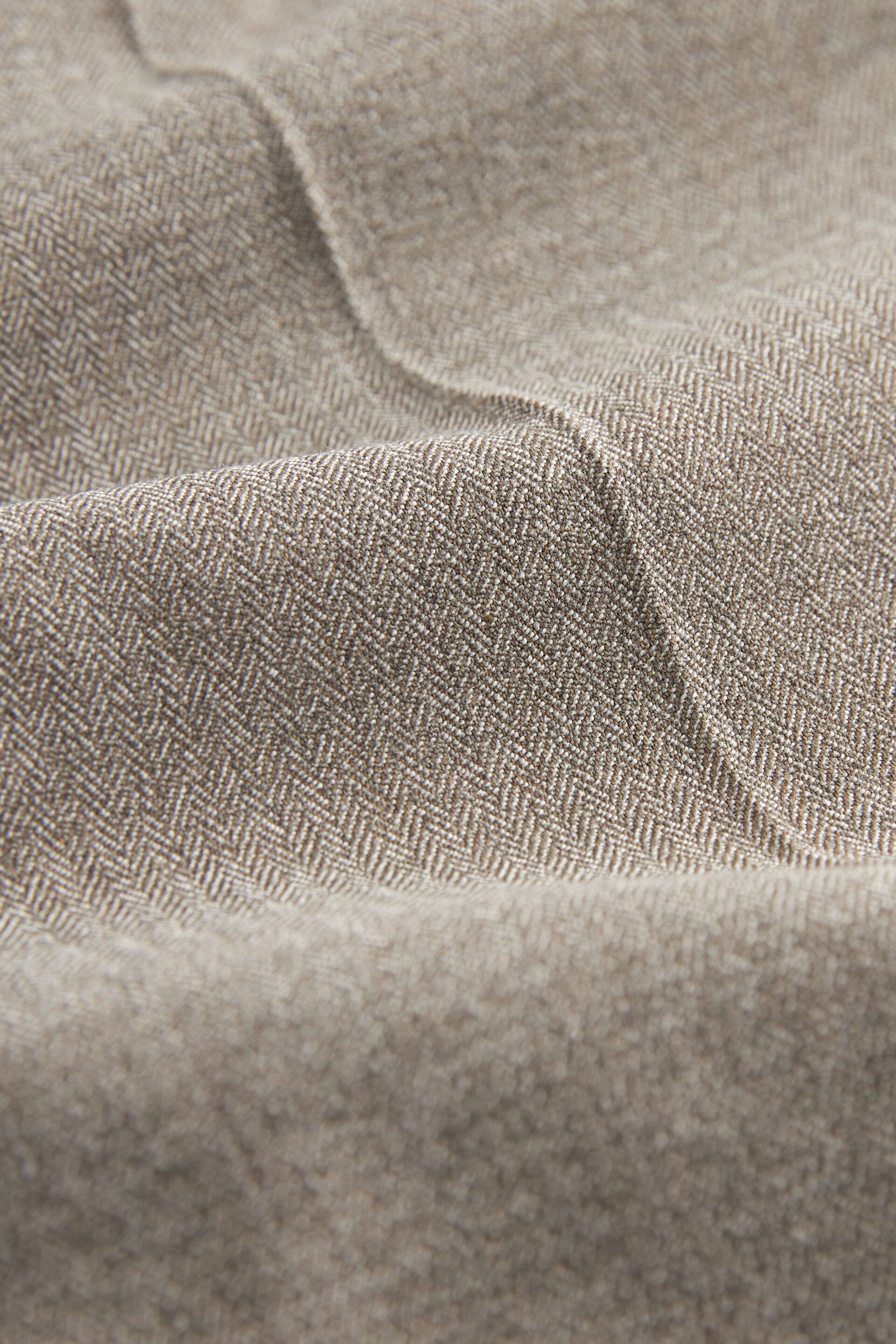 Neutral Herringbone Slim Button Side Adjuster Trousers - Image 9 of 9