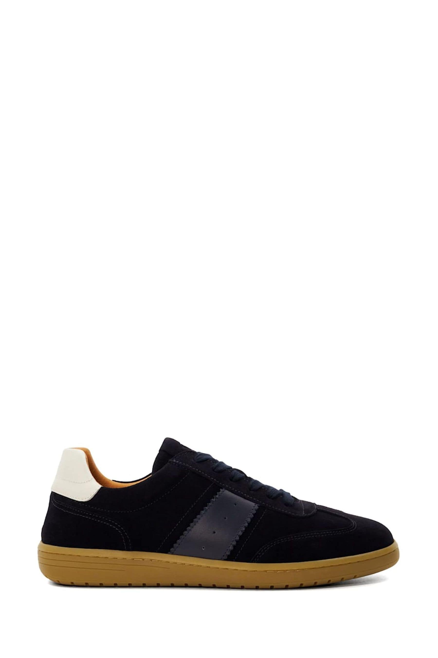 Buy Dune London Blue Torress Low Profile Retro Trainers from the
