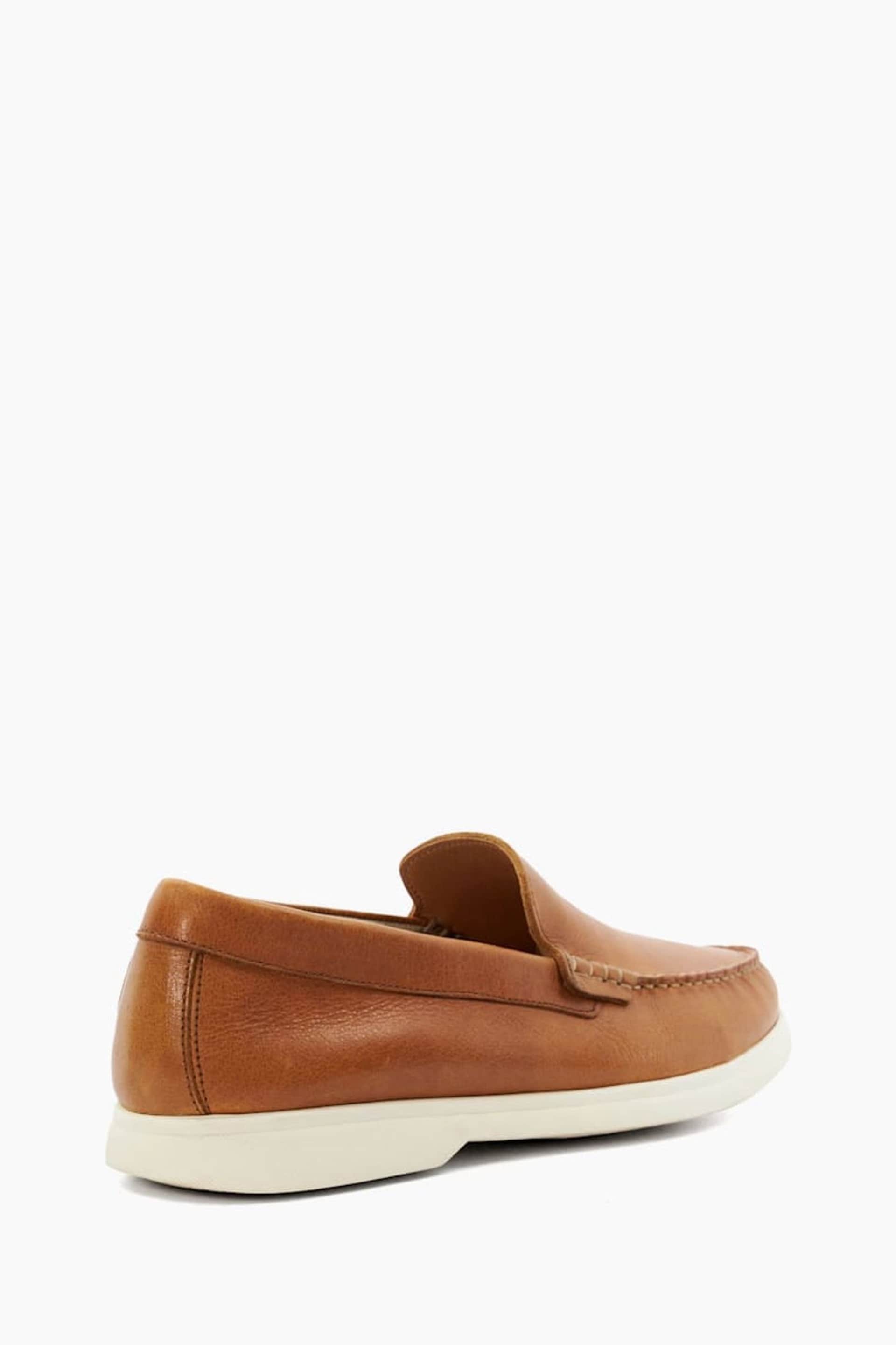 Dune London Brown Buftonn Sole Loafers - Image 5 of 6