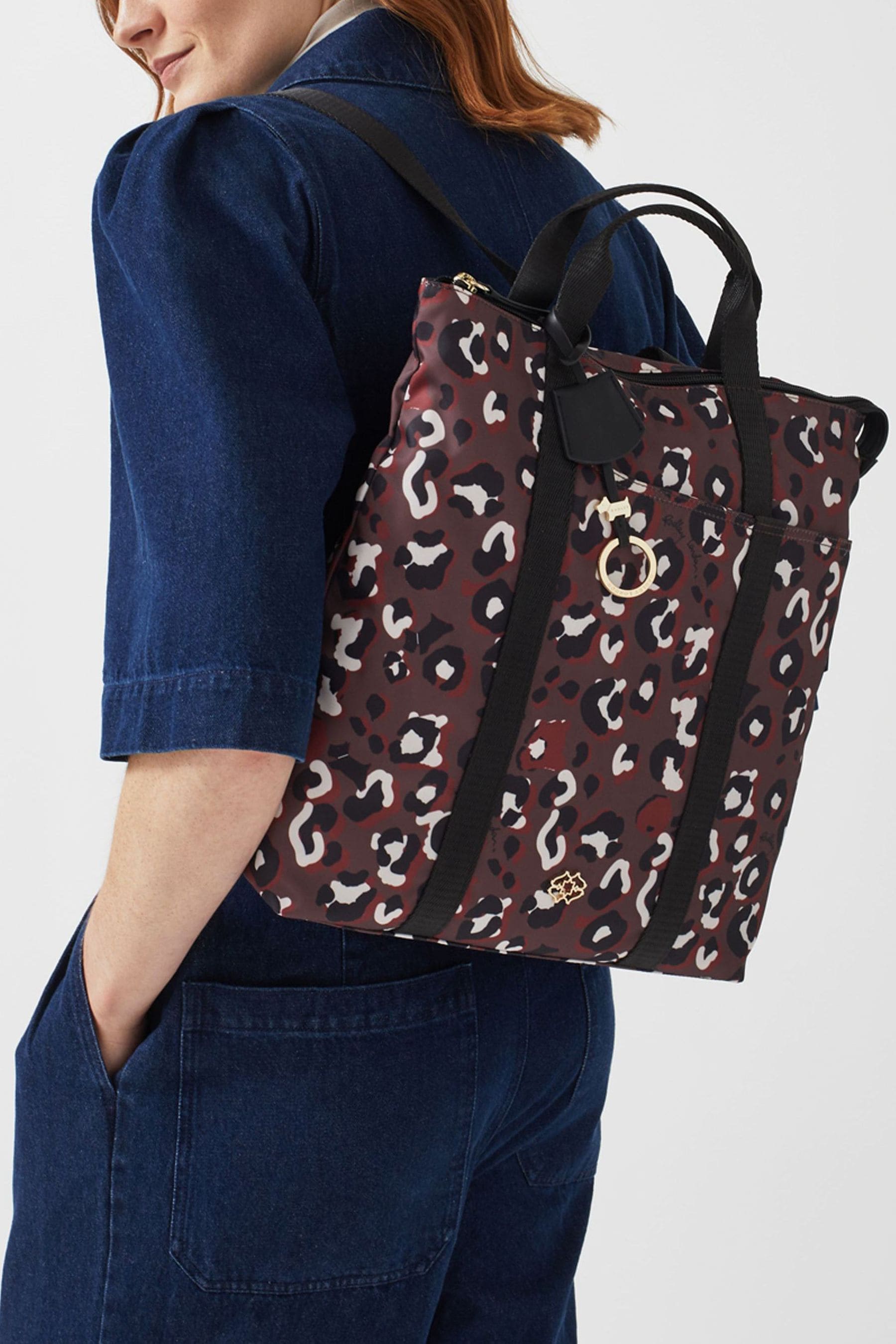 Buy Radley London Medium 24 7 Leopard Ziptop Brown Backpack from Next Luxembourg