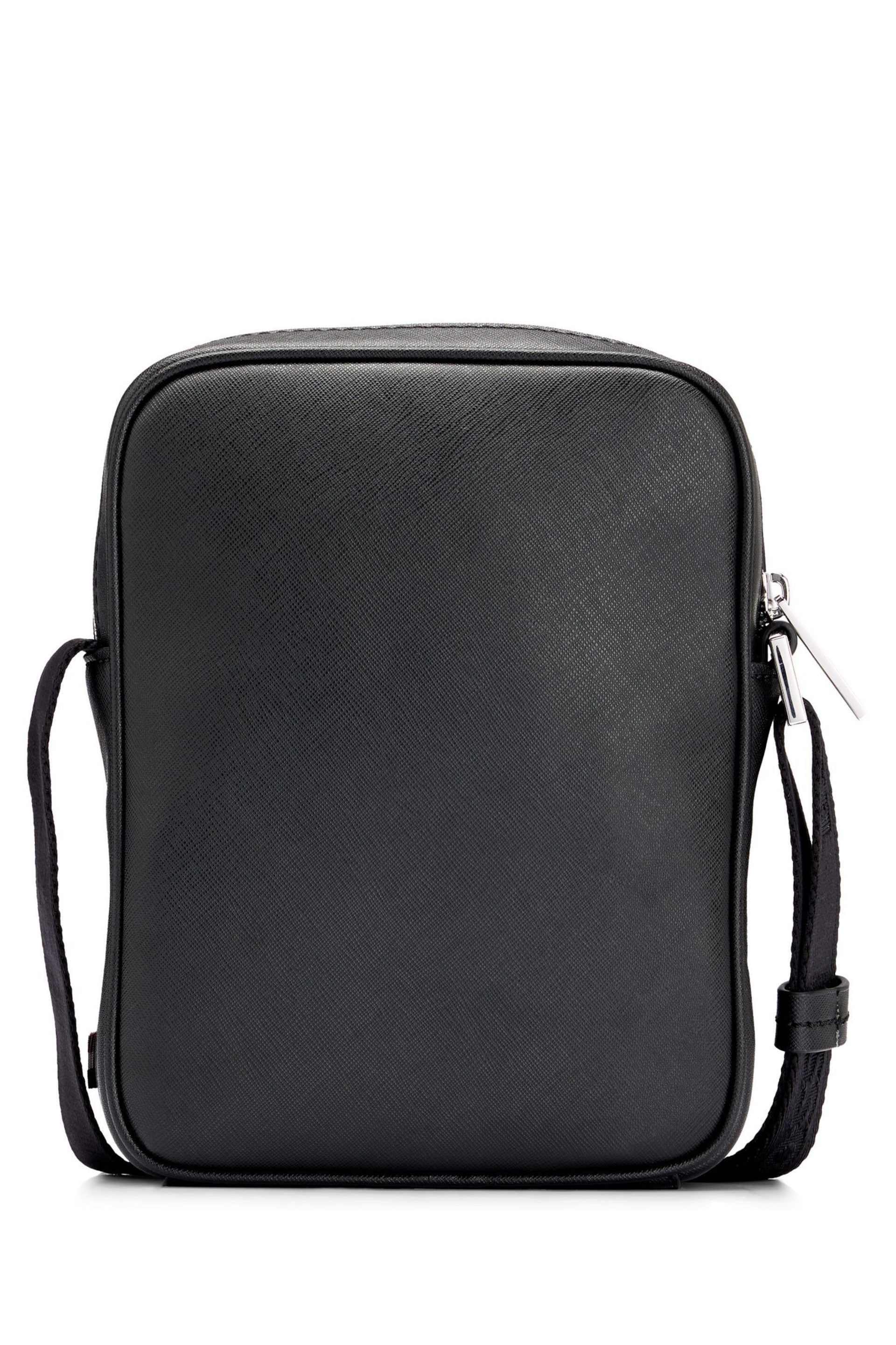 BOSS Black Leather Logo Reporting Bag - Image 5 of 8