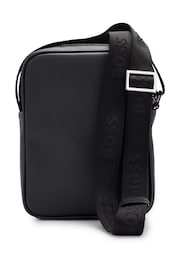 BOSS Black Leather Logo Reporting Bag - Image 6 of 8