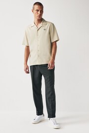 Fred Perry Textured Revere Collar Resort Short Sleeve Shirt - Image 2 of 6