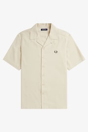 Fred Perry Textured Revere Collar Resort Short Sleeve Shirt - Image 5 of 6