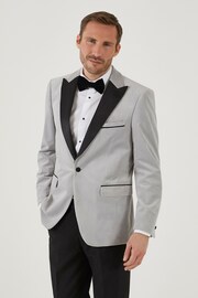 Skopes Silver Tailored Fit Jive Velvet Jacket - Image 1 of 6