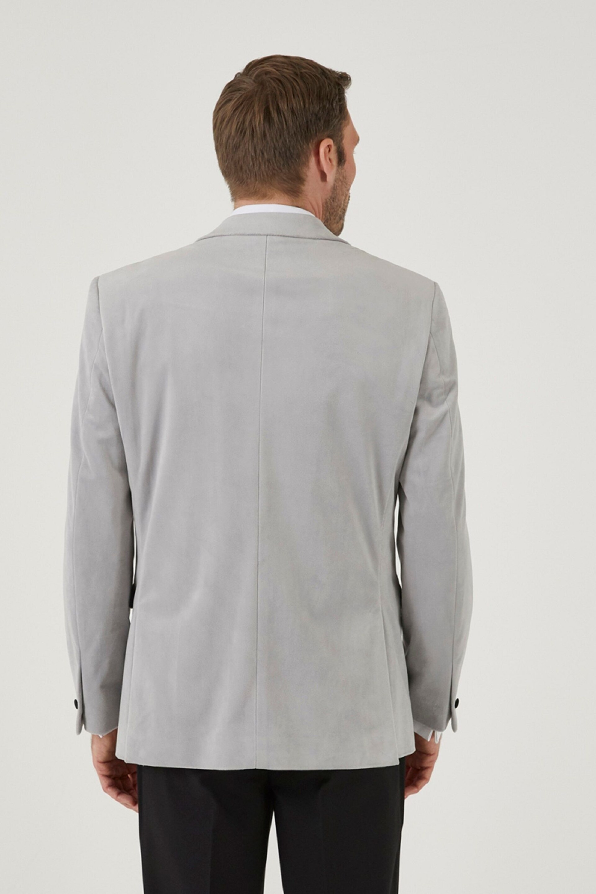 Skopes Jive Tailored Fit Silver Velvet Jacket - Image 2 of 6