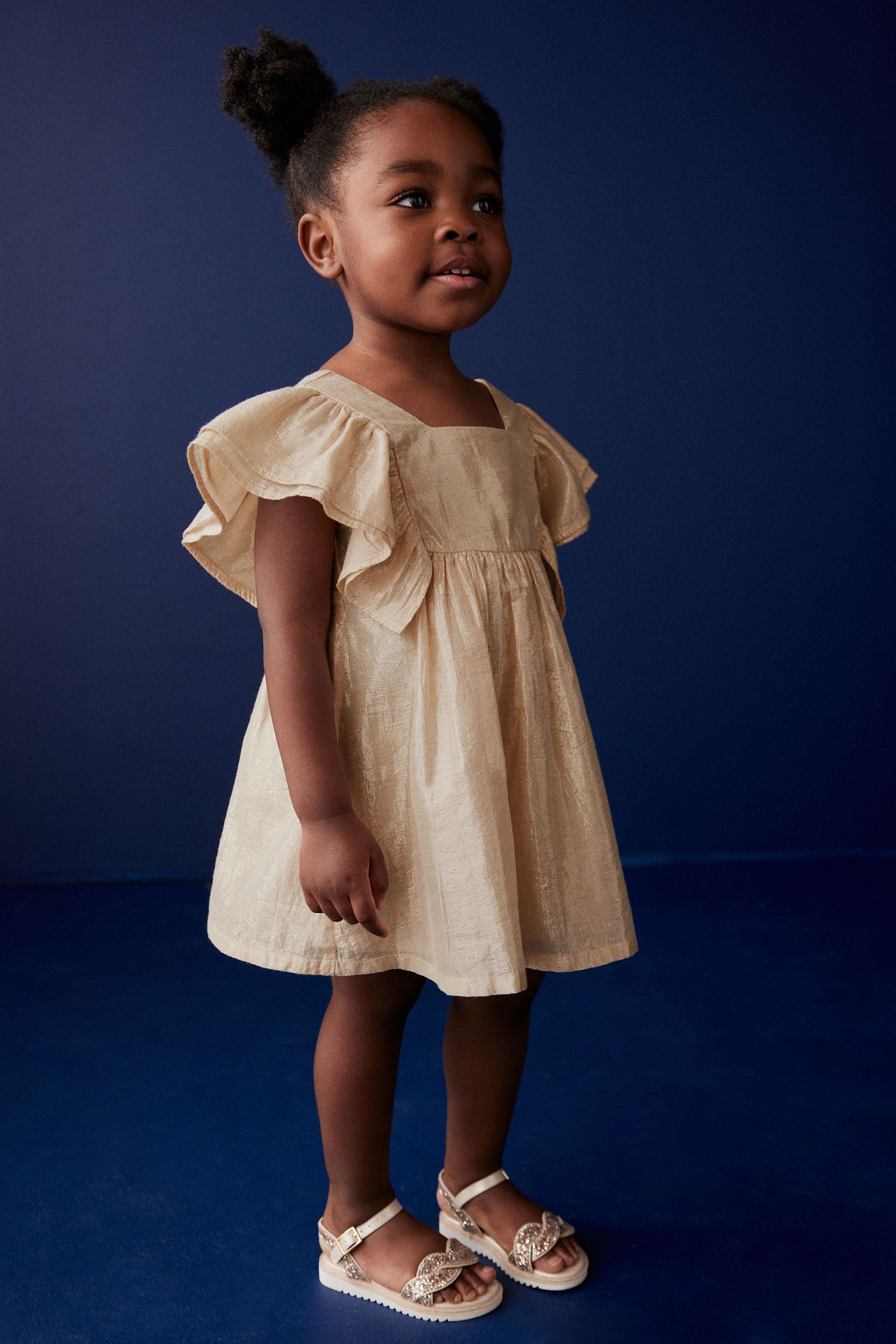Buy Gold Shimmer Party Dress 3mths 8yrs from the Next UK online shop