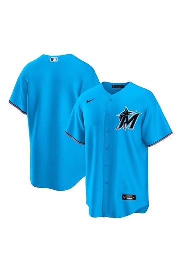 Nike Blue Miami Marlins Official Replica Alternate Jersey