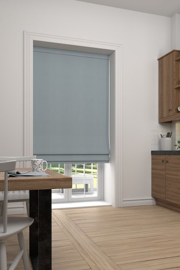 Blue Imogen Made To Measure Roman Blind