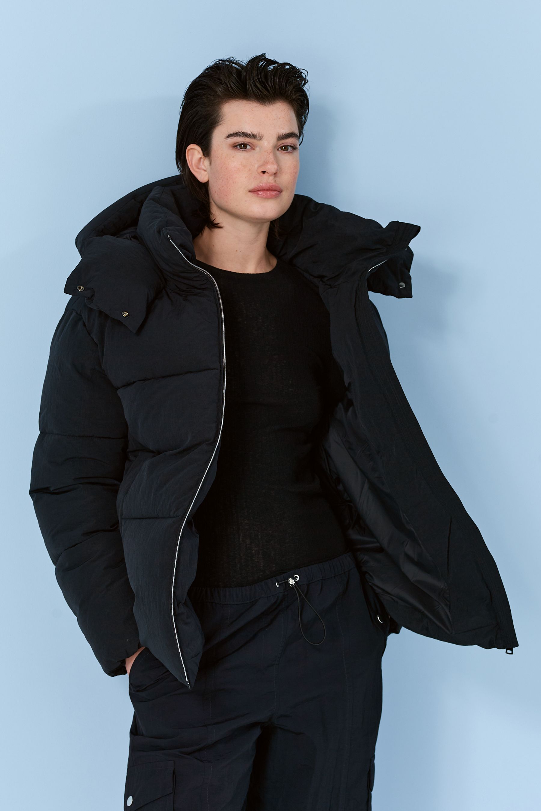 Matte chelsea faux fur quilted coat online