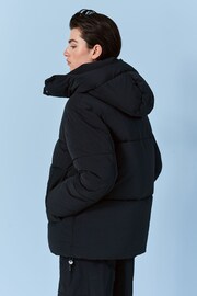 Black Hooded Padded Coat - Image 2 of 5