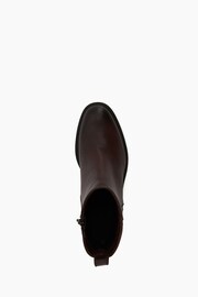 Dune London Brown Possessive Cleated Heel Plain Ankle Boots - Image 5 of 6