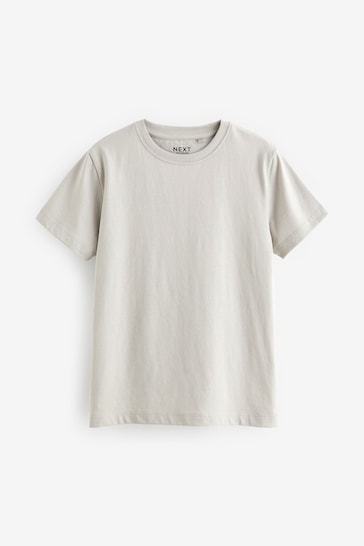 Grey Pale Cotton Short Sleeve T-Shirt (3-16yrs)