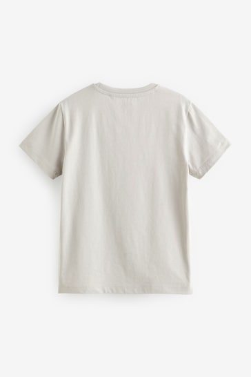 Grey Pale Cotton Short Sleeve T-Shirt (3-16yrs)