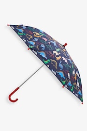 JoJo Maman Bébé Navy Dinosaur Colour Change Umbrella - Image 1 of 3