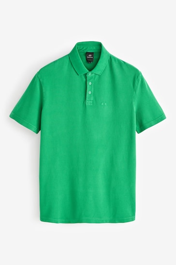 Armani Exchange Tonal Logo Pique Polo Shirt