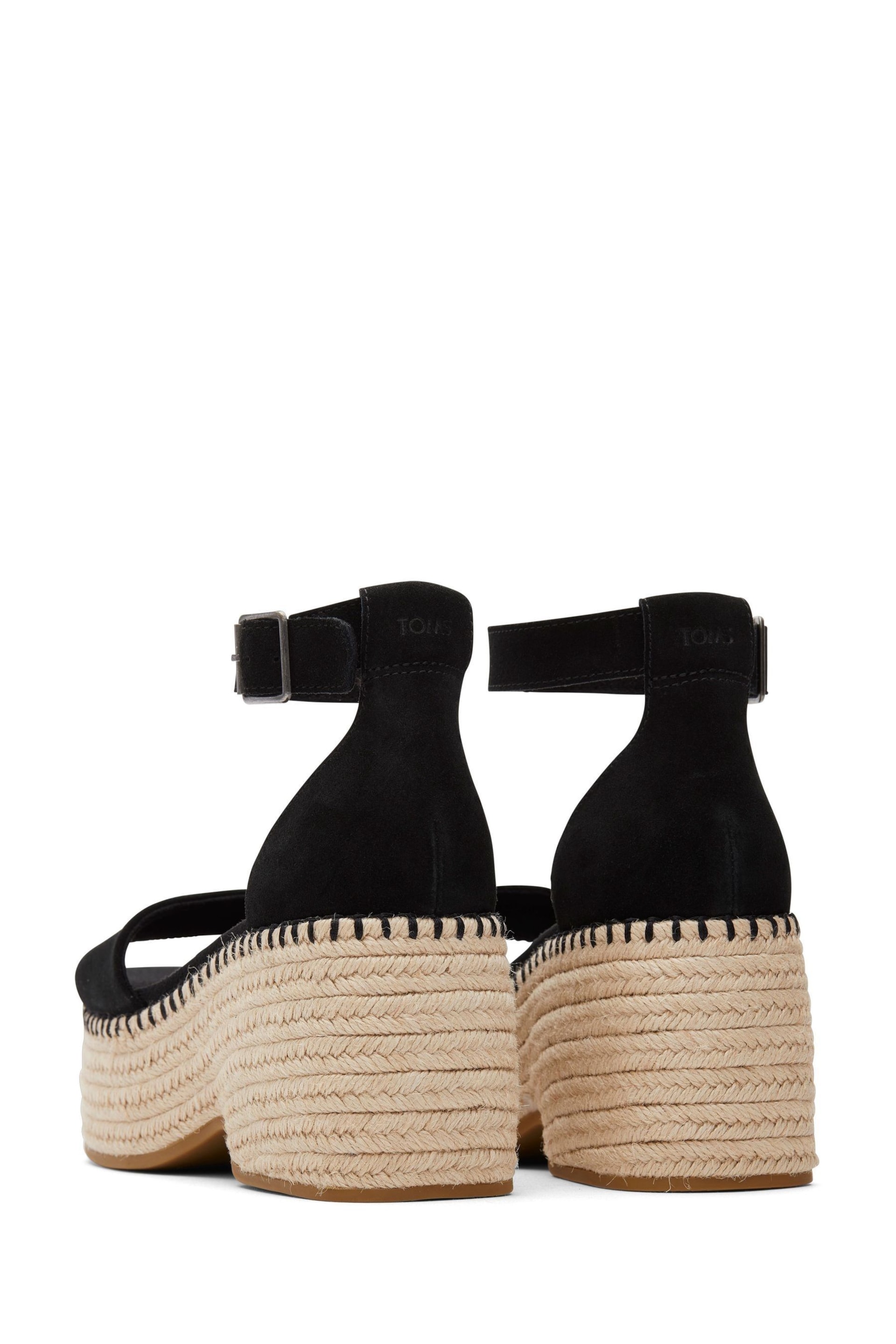 Toms Laila Black Sandals In Suede - Image 3 of 5