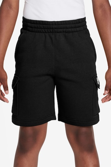 Nike Black Club Fleece Cargo Shorts