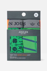 Joules Crown Green Lucky Charm Cotton Boxer Briefs 2 Pack - Image 1 of 4