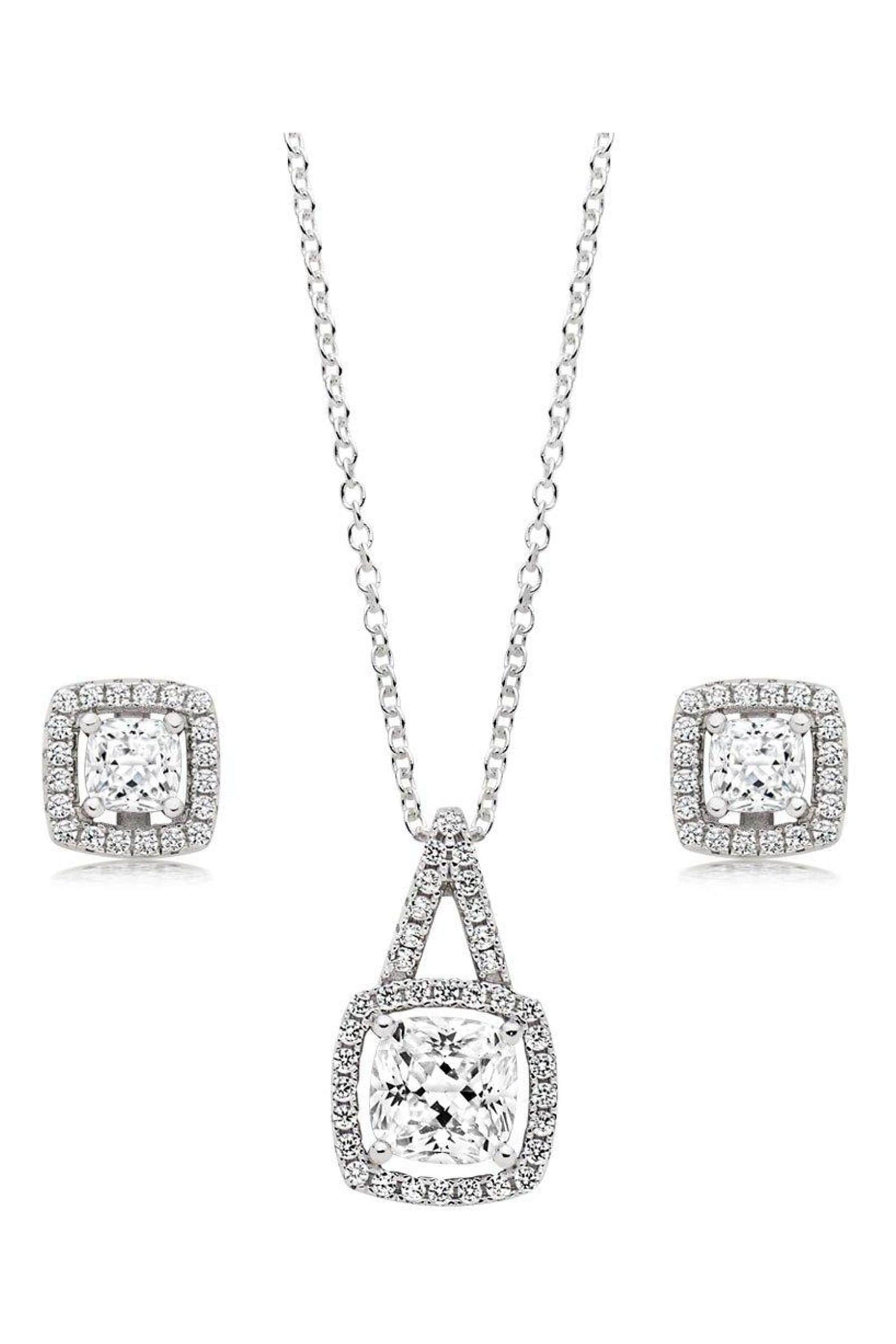 Buy Beaverbrooks Sterling Silver Halo Cubic Zirconia Pendant