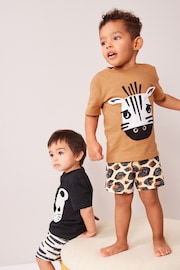 Animal Print Short Pyjamas 2 Pack (9mths-8yrs) - Image 1 of 10