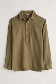 Seasalt Cornwall Olive Green Artist's Shirt - Image 4 of 5