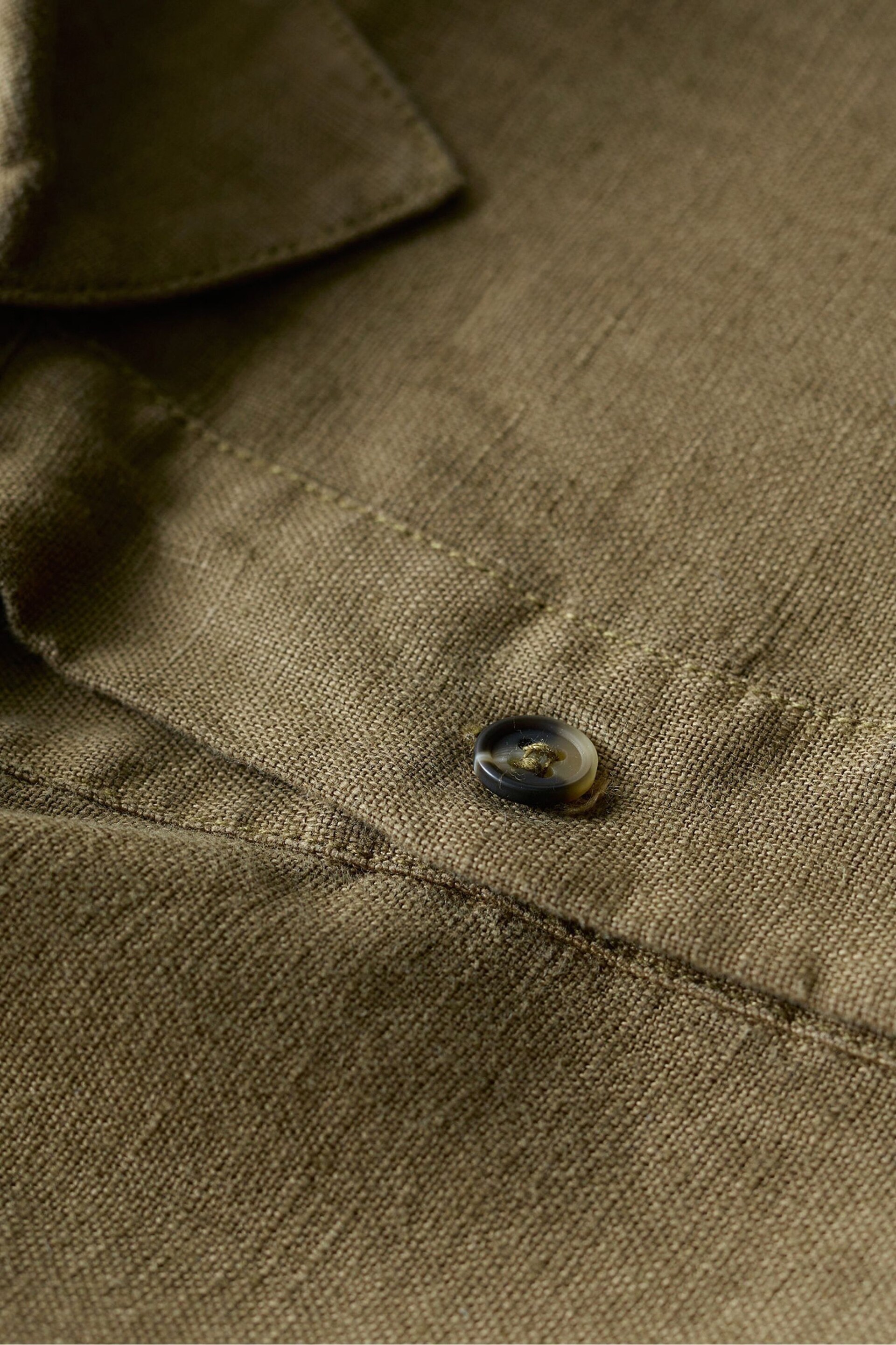 Seasalt Cornwall Olive Green Artist's Shirt - Image 5 of 5